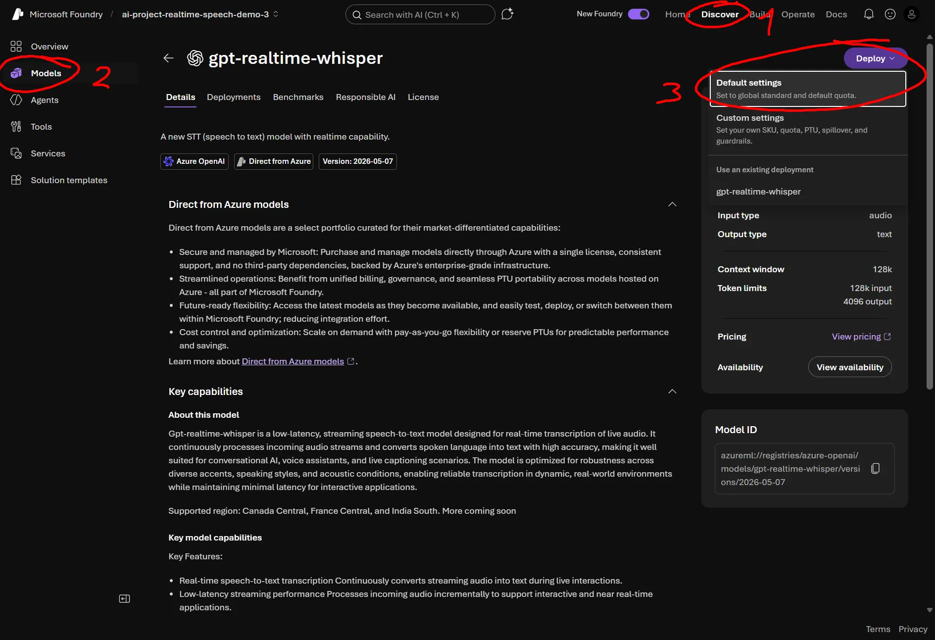 deployment gpt realtime whisper